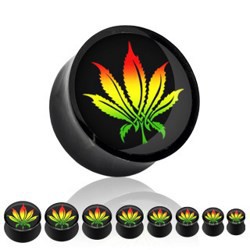 Plug acrylique logo cannabis