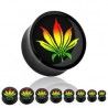 Plug acrylique logo cannabis (ACRY17)