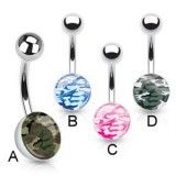 Piercing nombril logo camouflage B