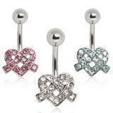 Piercing nombril coeur 77 - Ruban
