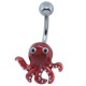Piercing nombril pieuvre rouge (160)