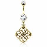 Piercing nombril plaqué-or 84 - Tribal celtique