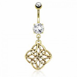 Piercing nombril plaqué-or 84 - Tribal celtique