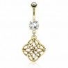 Piercing nombril plaqué-or 84 - Tribal celtique