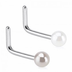 Piercing nez courbé 0.8mm 32 - Perle