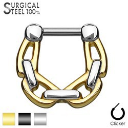 Piercing septum 07 - Chaine deux couleurs