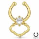 Faux-piercing septum gold-ip zircone rond et anneau (06)