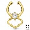 Faux-piercing septum gold-ip zircone rond et anneau (06)