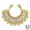 Faux-piercing septum gold-ip zircones et petits ronds (07)