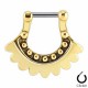 Piercing septum, oreille 19 - Vintage bouclier jaune A