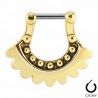 Piercing septum, oreille 19 - Vintage bouclier jaune A