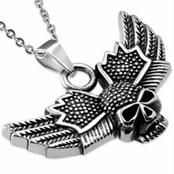 Pendentif gothique 50 - Crâne avec ailes