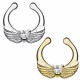 Faux-piercing septum zircone avec deux ailes (39)