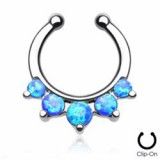 Faux-piercing septum opalite bleue (41)