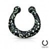 Faux-piercing septum acry noir et blanc (50)