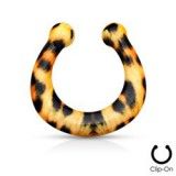 Faux-piercing septum acry jaune et noir (52)