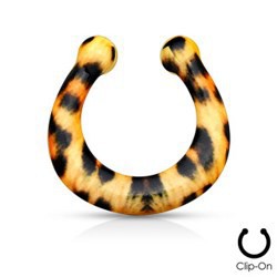 Faux-piercing septum acry jaune et noir (52)