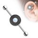 Piercing industriel 165 - Cercle centre opalite