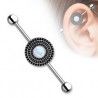 Piercing industriel 165 - Cercle centre opalite