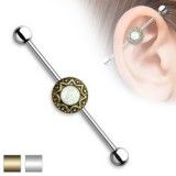 Piercing industriel 170 - Cercle soleil opalite