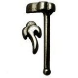 Piercing nez droit 0,8mm 72 - Noir flamme
