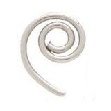 Piercing oreille original 30 - Spirale simple en acier
