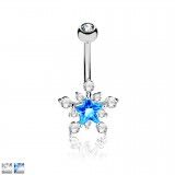 Piercing nombril étoile 37 - Multi-zircones