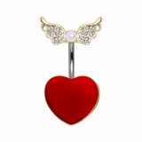 Piercing nombril coeur 24 - Haut et bas
