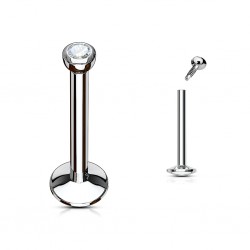 Piercing micro-labret 114 - Strass-in transparent 1mm