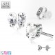Stud argent 40 - Zircone coeur