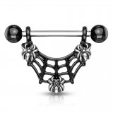Piercing téton araignée noire (52)