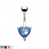 Piercing nombril coeur 36 - Gem paillettes