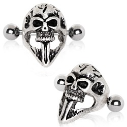 Piercing hélix 05 - Bouclier crâne pointu