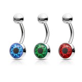 Piercing nombril logo oeil psychédélique