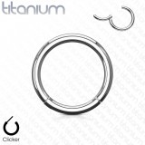 Piercing anneau 1,6mm 127 - Anneau brisé titane bord attaché
