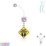 Piercing nombril grossesse 19 - Baby on board cristal