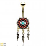 Piercing nombril attrape rêve 12 - Style antique A