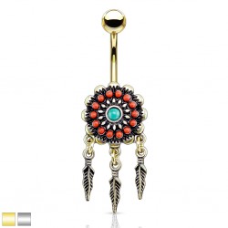 Piercing nombril attrape rêve 12 - Style antique A