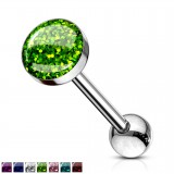 Piercing langue 74 - Acier paillettes
