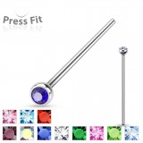 Piercing nez pliable boule strass 1mm