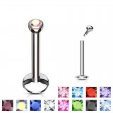 Piercing micro-labret 17 - Strass in