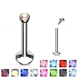 Piercing micro-labret 17 - Strass in