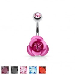 Piercing nombril fleur 02 - Petite rose