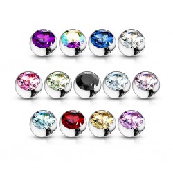 Boules avec strass 1,2mm