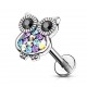 Piercing micro-labret 65 - Hibou multistrass