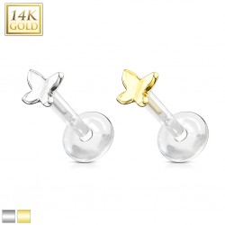 Piercing micro-labret PTFE OR-14k triangle