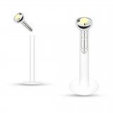 Piercing micro-labret PTFE 02 - Strass in