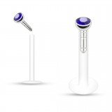 Piercing micro-labret PTFE 02 - Strass in