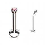 Piercing micro-labret 17 - Strass in