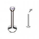 Piercing micro-labret 17 - Strass in